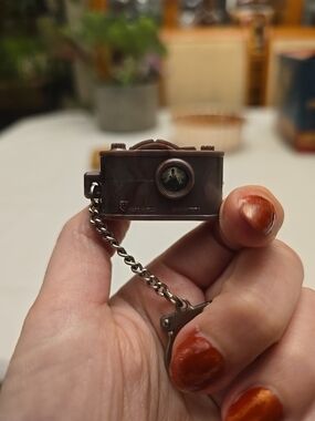 Vintage Miniature Lauda Camera Keychain Made in Italy